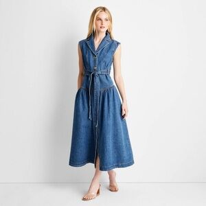 NWT JENEE TAYLOR FUTURE COLLECTIVE DENIM DRESS SIZE 10 TARGET WOMENS